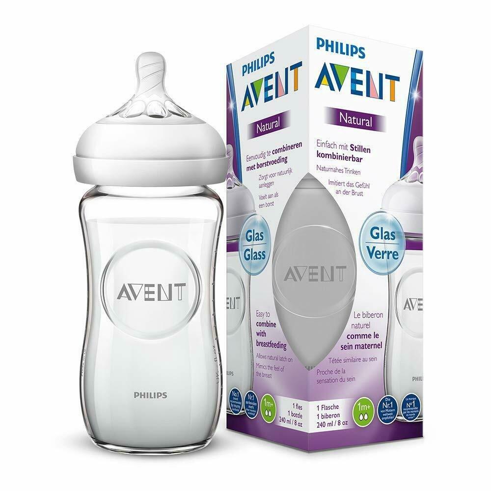 Скляна пляшечка 240 мл Philips Avent Natural 1m+ (8710103876458)