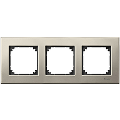 Рамка метал Schneider M-Elegance 3-а., «Титан», MTN403305