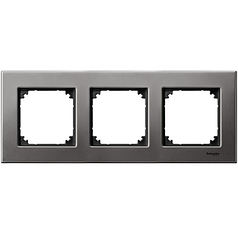 Рамка метал Schneider M-Elegance 3-а., «Родій», MTN403314