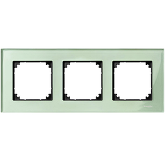 Рамка скло Schneider M-Elegance 3-а., «Ізумруд», MTN404304