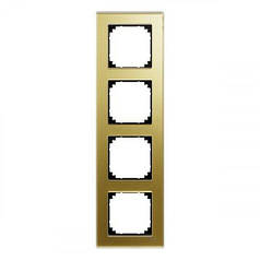 Рамка скло Schneider M-Elegance 4-а., «Золото», MTN4040-3241