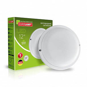 LED світильник Eurolamp накладний круглий ЖКГ 12W 5000K LED-NLR-12/50(G1), фото 2