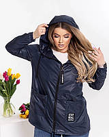 Жіноча демісезонна вітровка з плащової тканини батал: 48-50, 52-54, 56-58, 60-62 - зелений, темно-синій, малина, білий