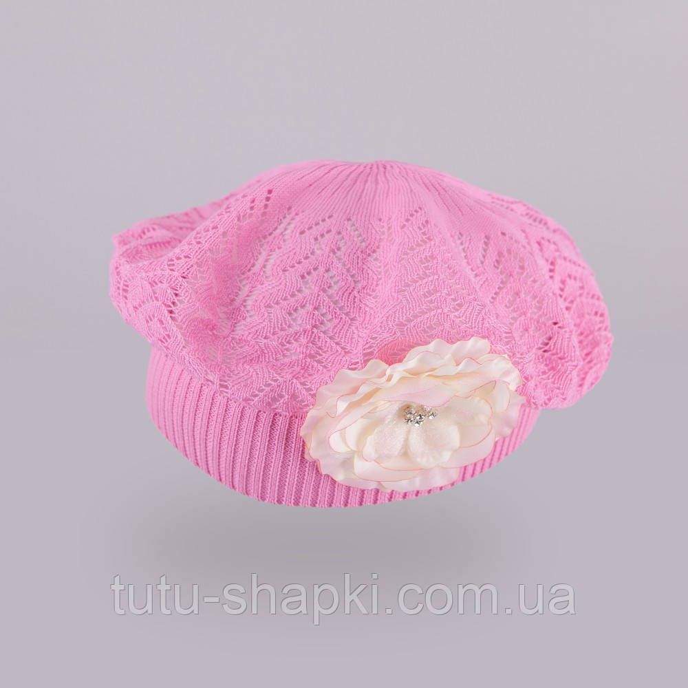 Берет для дівчаток трикотажний TuTu арт. 3-002546 (46-50, 50-54), фото 1