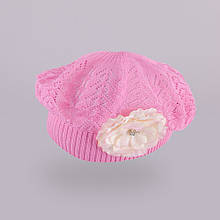 Берет для дівчинки трикотажний TuTu арт. 3-002546 (46-50, 50-54) Рожевий, 50-54