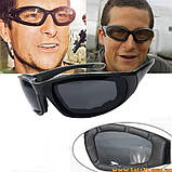 Тактичні стрілкові захисні окуляри Willey для стрільби полювання страйкболу Чорні, фото 4