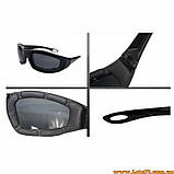 Тактичні стрілкові захисні окуляри Willey для стрільби полювання страйкболу Чорні, фото 2