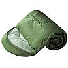 Спальний мішок до 0 градусів, 210×75см, Олива Тактичний теплий спальник-ковдра з капюшоном, фото 6