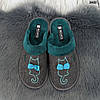 Тапочки жіночі кімнатні Белста з закритим носком сірі з зеленим 2402, фото 9