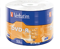 Диск Verbatim DVD-R AZO 4.7GB 16X MATT SILVER WRAP Bulk/50