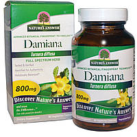 Дамиана Nature's Answer, 800 мг, 90 капсул. Сделано в США.