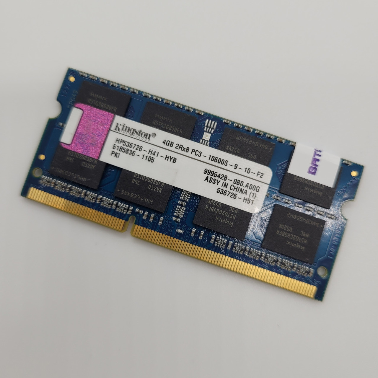 Оперативна пам'ять для ноутбука Kingston SODIMM DDR3 4Gb 1333MHz 10600s CL9 (HP536726-H41-HYB) Б/У