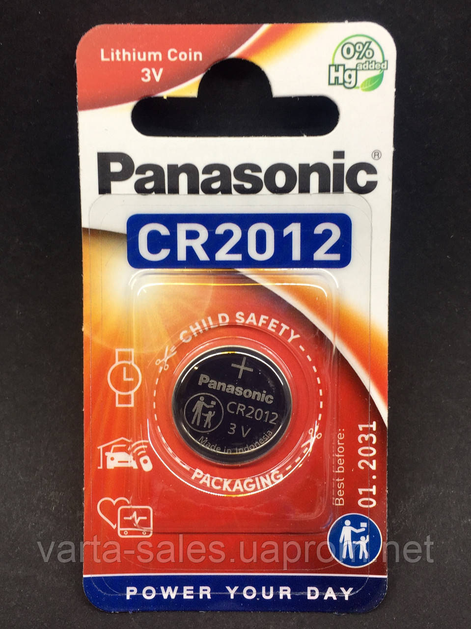 Батарейки Panasonic CR2012 LITHIUM (ОРІГИНАЛ) - фото 1 - id-p1410047977