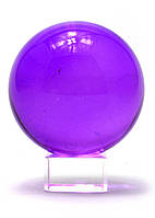 Куля кришталева на підставці фіолетовий (6 см)