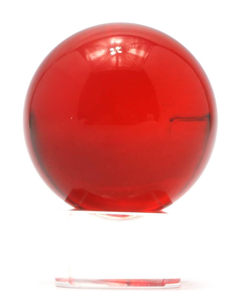 Куля кришталева на підставці червоний (4 см), фото 1