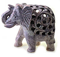 Слон з мильного каменю різьблений (13х14х7 см)