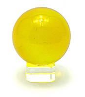 Куля кришталева на підставці жовта (5 см)