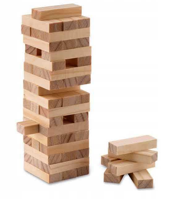 Гра настільна дерев'яна Дженга 60 блоків