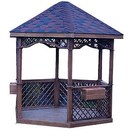 Дерев'яна альтанка шестигранна ШБ-9