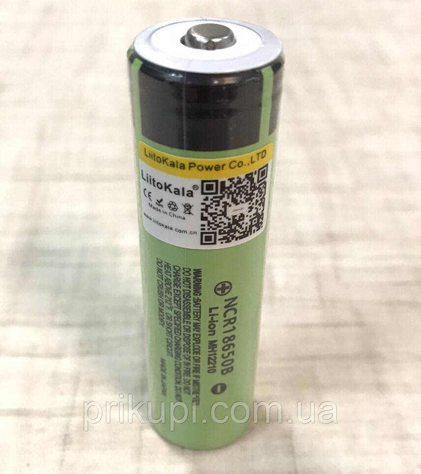 Акумулятор для ліхтарика 18650 LiitoKala 3400 mAh АКБ NCR18650B Li-ion Оригінал (реальна ємність), фото 1