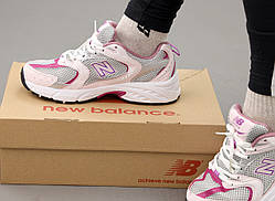 Кросівки жіночі New Balance білі з рожевим р 36-40