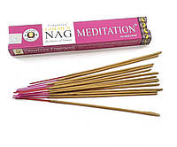 Golden Nag Meditation (Медитация)(Vijayshree)(12 шт/уп)(15 гр.)масала благовоние