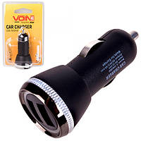 Автомобільний зарядний пристрій у прикурювач VOIN C-2402BK 2 USB (12/24 V — 5 V 2,4 A) (C-2402BK)