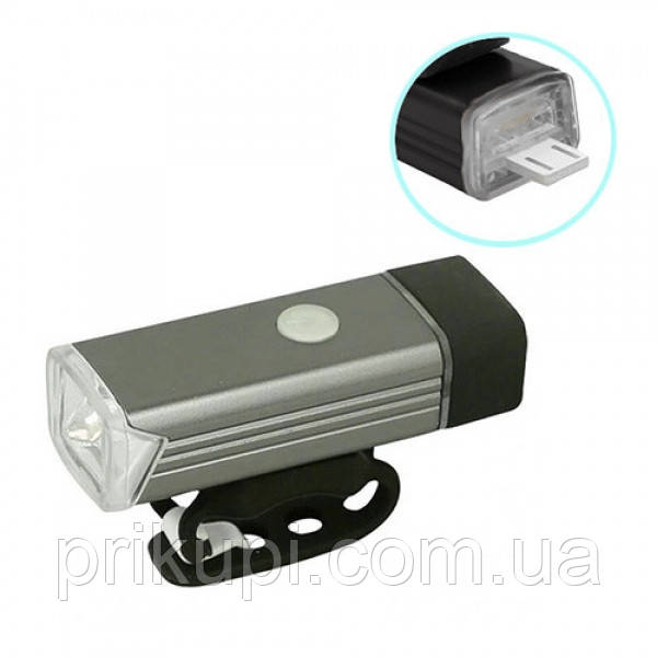 Велофонар BST-001/2278-XPE, ALUMINUM, підсвітка кнопки, акум., ЗП USB