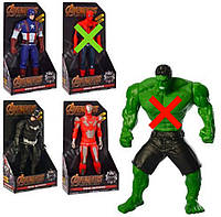 Супергерої 9806 Халк, Людина Павук, Капітан Америка, Залізна Людина, Бетмен, 33 см