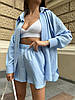 Яскравий літній жіночий костюм Sunny сорочка широкого крою та вільні шорти Dslip3844, фото 7