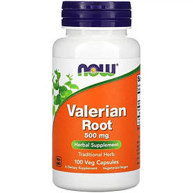 Корінь валеріани (Valerian Root) NOW Foods, 500 мг 100 капсул