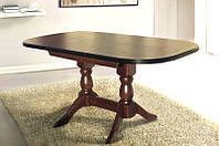 Классический большой раскладной кухонный обеденный стол из массива дерева прямоугольный 160*90см Орфей