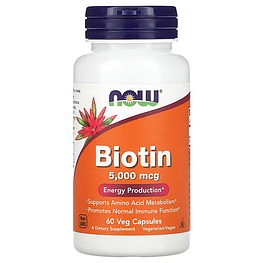 Biotin 5000 мкг Now Foods 60 капсул
