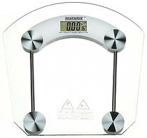 Цифрові підлогові ваги Matarix MX-451B до 180 кг електронні скляні для зважування