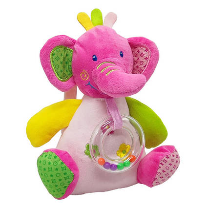 Брязкальце м'яка іграшка Bambi з музичним механізмом Слонік, C20560-1, фото 1