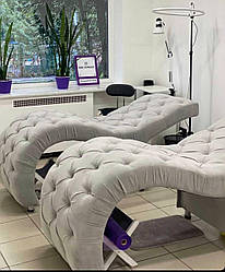 Зручна ергономічна анатомічна кушетка ВІОРА анатомічна кушетка для перманентного макіяжу