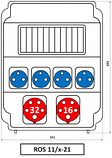 Штепсельне розгалужувач ROS 11/х-21 /S, фото 2