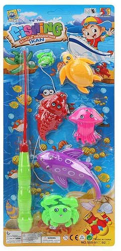 Рыбалка детская, удочка, 5 морских животных, 555-91C, цена 66 грн ...