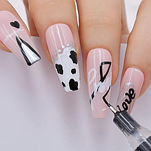 Ручка маркер для малювання на нігтях, срібло, фото 4