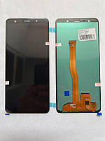 Дисплей для мобільного телефона Samsung A7 2018/A750, чорний, з тачскрином, OLED