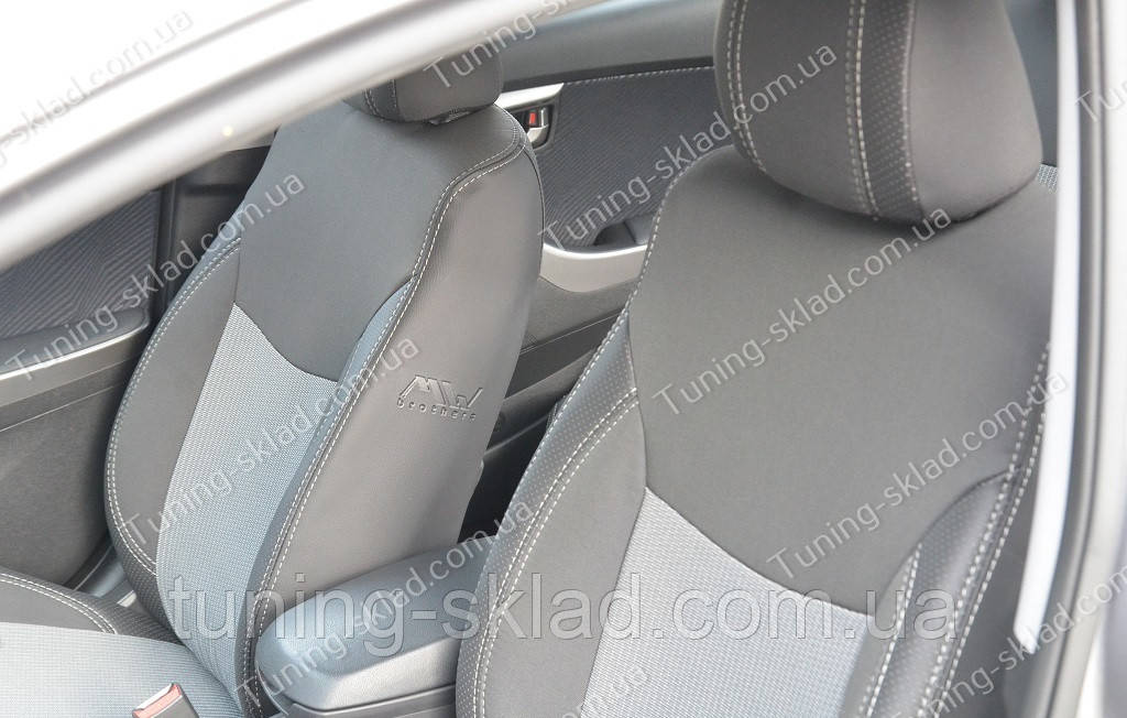Чохли на сидіння Хенддай Елантра МД (чохли з екошкіри Hyundai Elantra MD стиль Premium), фото 1