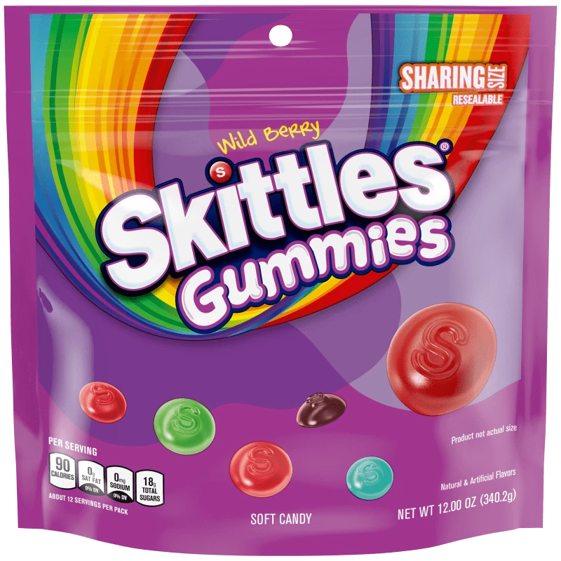 Драже Skittles Gummies Wild Berry 340g