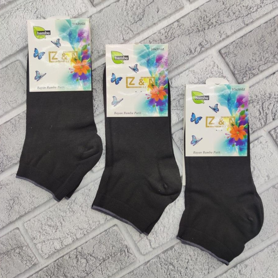 Шкарпетки жіночі короткі весна/осінь чорні р.36-40 Z&N Туреччина 397837881, фото 1