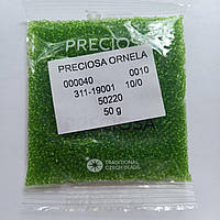 Бісер чеський Preciosa прозорий світло-салатовий 50г 10/0 50220