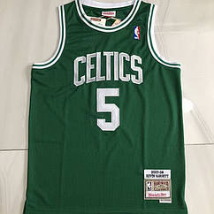 Баскетбольна зелена майка джерсі Кевін Гарнетт 5 Бостон Селікс Boston Celtics Garnett Retro Hardwood