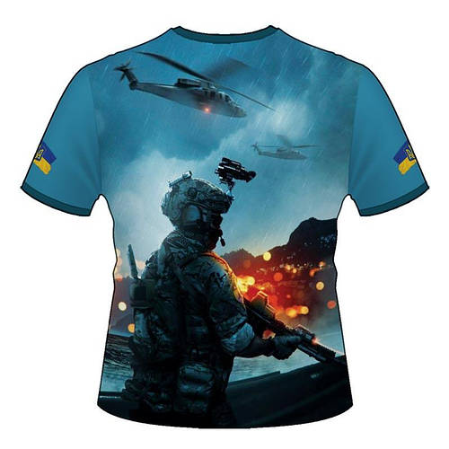 Футболка Полк Азов двусторонний принт (3D-futbolka-0085), цена 400 грн ...