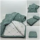 Покривало бавовняне 220*240 Home Textile SOFT COTTON L сірий/зелений