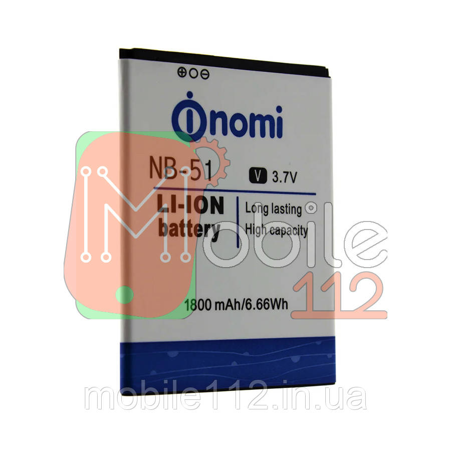 Аккумулятор (батарея) Nomi NB-51 оригинал Китай i500 Sprint 1800 mAh