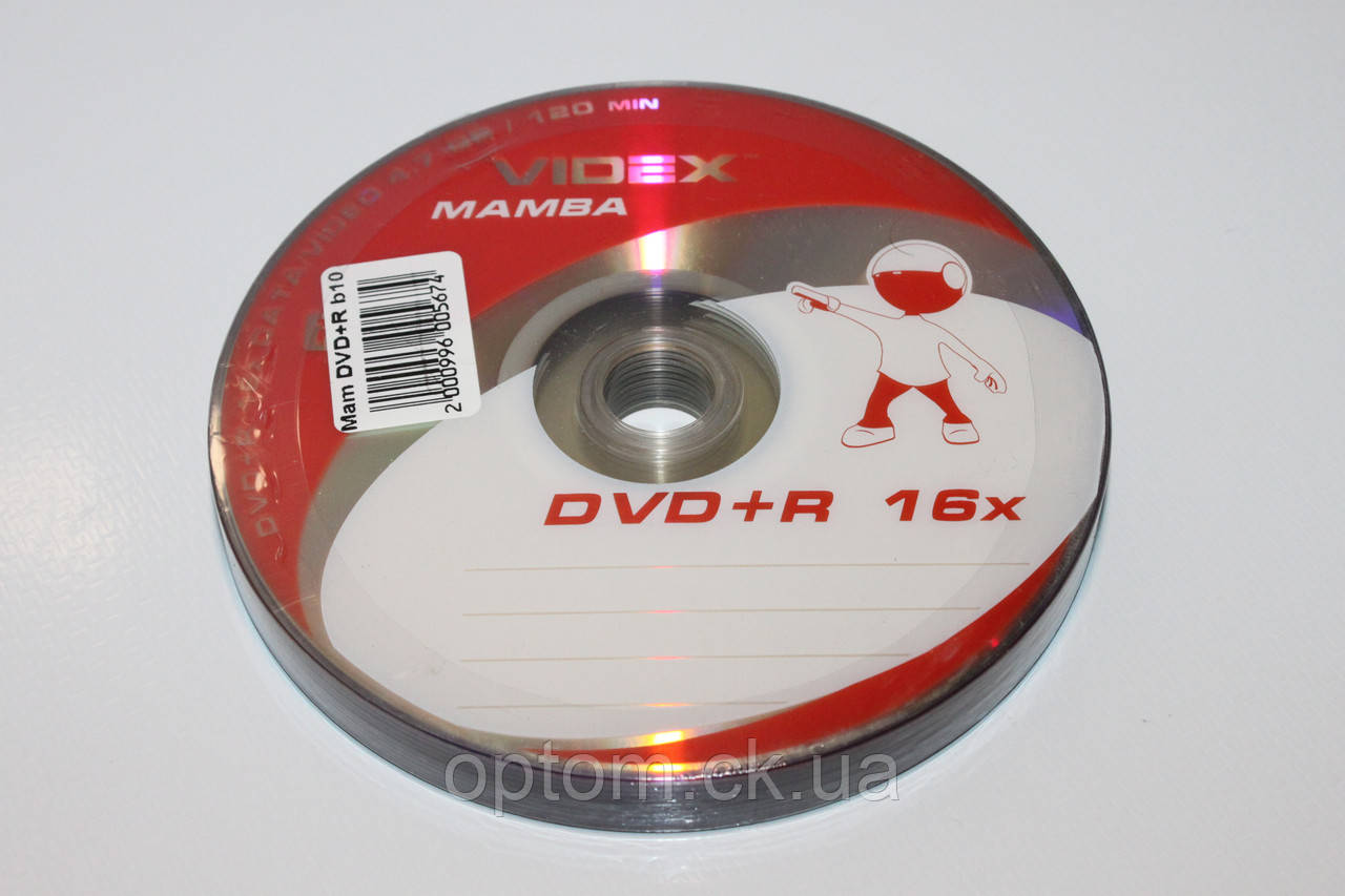 Чистий диск Videx Mamba DVD+R 16x bulk10