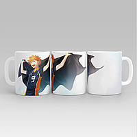 Білий кухоль (чашка) з принтом "haikyu Mockup - волейбол" Push IT